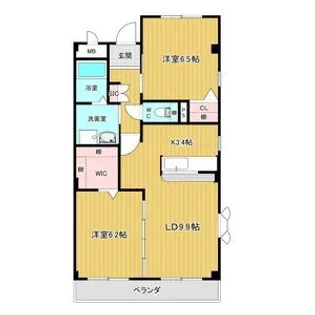 LESTE’O岩崎台【2階】の間取り