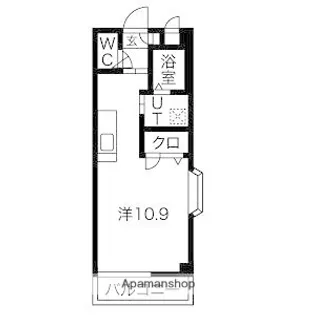 1Rの間取り画像