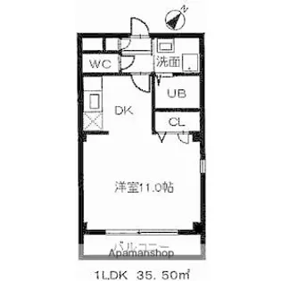 エステート竹の山【1階】の間取り