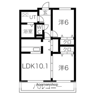 ロハス【1階】の間取り