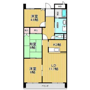 グランドヒルズ日進【2階】の間取り