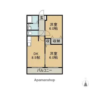 ヒルズ岩崎台【1階】の間取り