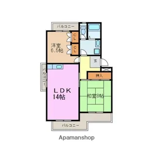 ヒルズ赤池【1階】の間取り
