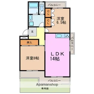 ヒルズ赤池【1階】の間取り
