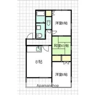 グレースムラセ【202号室】の間取り
