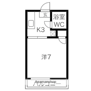 アメニティ後山【203号室】の間取り