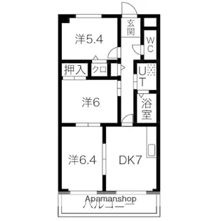 レイクアベニュー白鳥【2階】の間取り