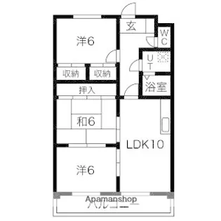 ファミール鈴木【203号室】の間取り