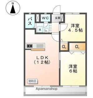 ビーライン三好ヶ丘【2階】の間取り