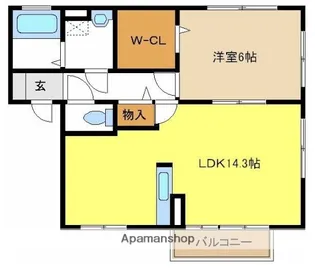 ウィルモア赤池B【2階】の間取り