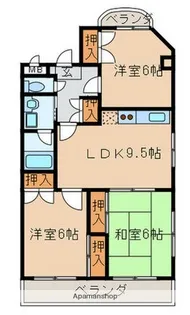 クレール栄【303号室】の間取り