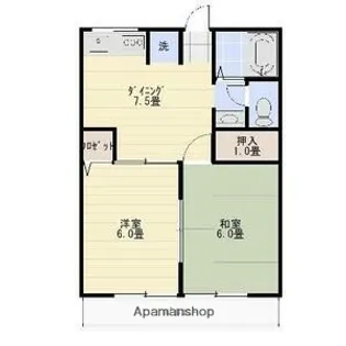 クレスタル雲然【2階】の間取り