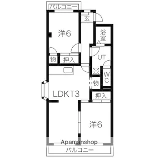 サニーハイツKITO【1階】の間取り