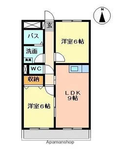 チップイン香久山【2階】の間取り
