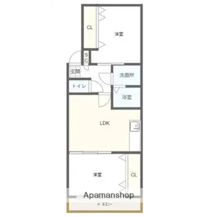 2DKの間取り画像