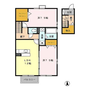 ヴェルデ藤塚【2階】の間取り
