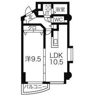 メビウスA.K.【6階】の間取り