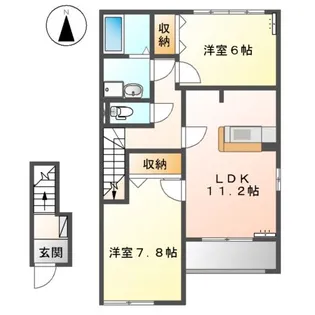 プランドール ミキ【2階】の間取り