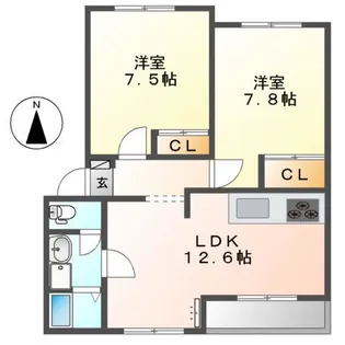 フレグランスYK【2階】の間取り