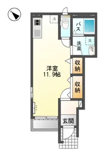WING春木白土【1階】の間取り