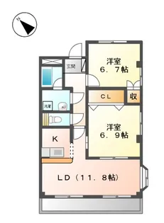 プティエシャトー【2階】の間取り