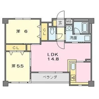 ルミエール園原【1階】の間取り