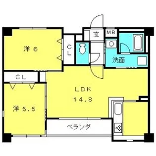 ルミエール園原【2階】の間取り