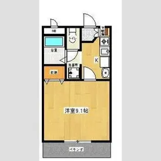 クオーレメイトウ【2階】の間取り