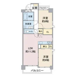 クレール【1201号室】の間取り