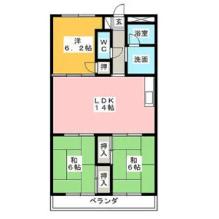 日進パレス【102号室】の間取り