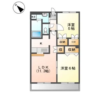 グランディス【2階】の間取り