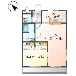 クラージュ【1階】の間取り