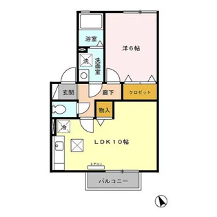 プリメゾンフーガ【1階】の間取り