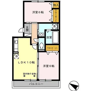 メゾンあざぶ B棟【2階】の間取り