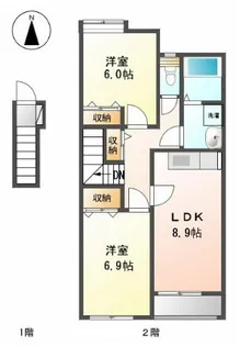 スカイコートM【203号室】の間取り