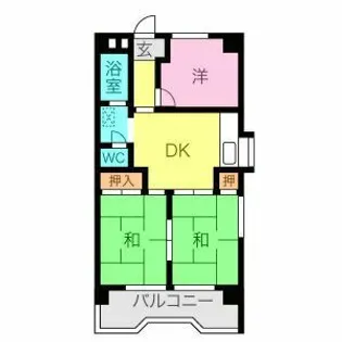 平子台マンション【2階】の間取り
