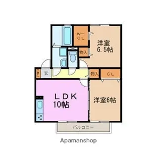 ワンダースクエア赤池【1階】の間取り