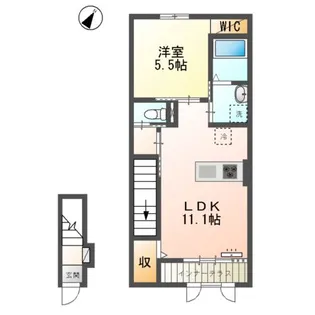ルミエール ハイツ石兼【2階】の間取り
