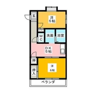 アートヒル浅田【3D号室】の間取り
