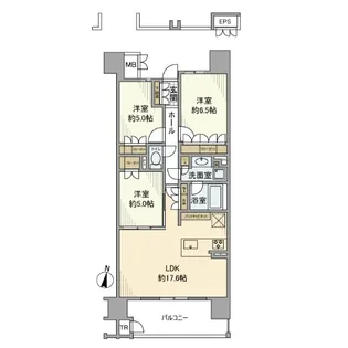 プラセシオン赤池ファースト【7階】の間取り