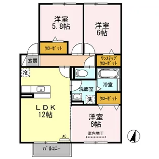 シエル ブル【2階】の間取り