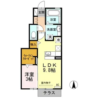 清風館【103号室】の間取り