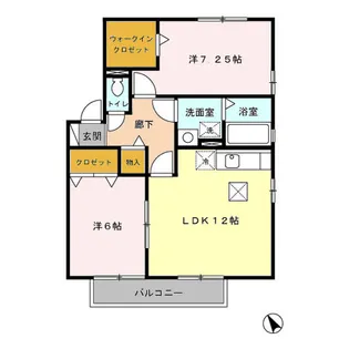 アプリエール ガーデン A【1階】の間取り