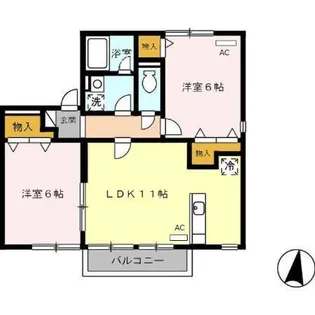 パインヒル【2階】の間取り