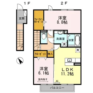 セジュール華【2階】の間取り