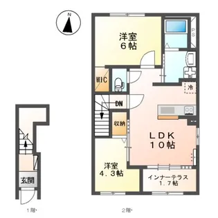 TIA LUCE (ティア ルーチェ)【2階】の間取り