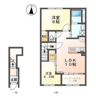 TIA LUCE (ティア ルーチェ)【2階】の間取り