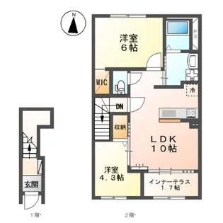 TIA LUCE (ティア ルーチェ)【2階】の間取り