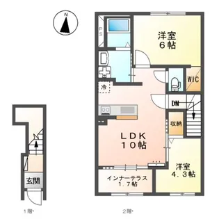TIA LUCE (ティア ルーチェ)【2階】の間取り