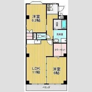 ラフォーレ若慎【2階】の間取り